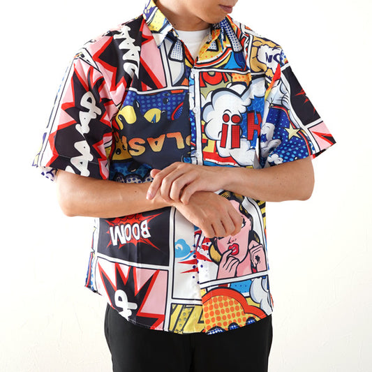 カラフルPOPコミック柄シャツ