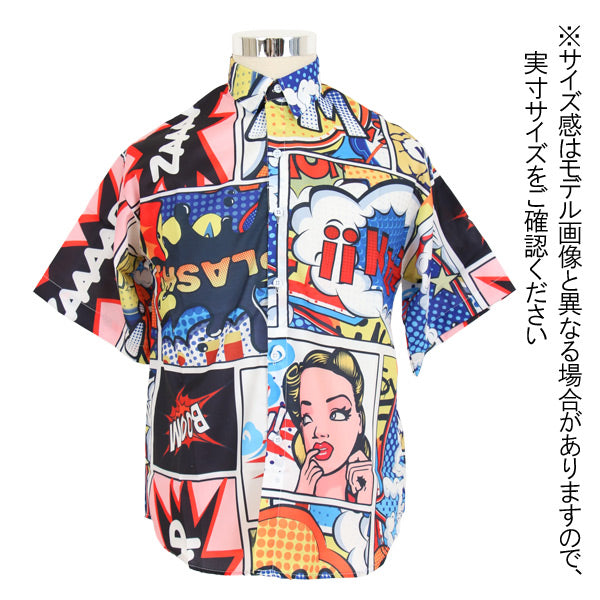 カラフルPOPコミック柄シャツ