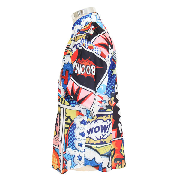 カラフルPOPコミック柄シャツ