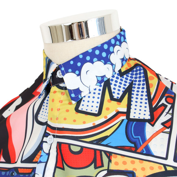 カラフルPOPコミック柄シャツ