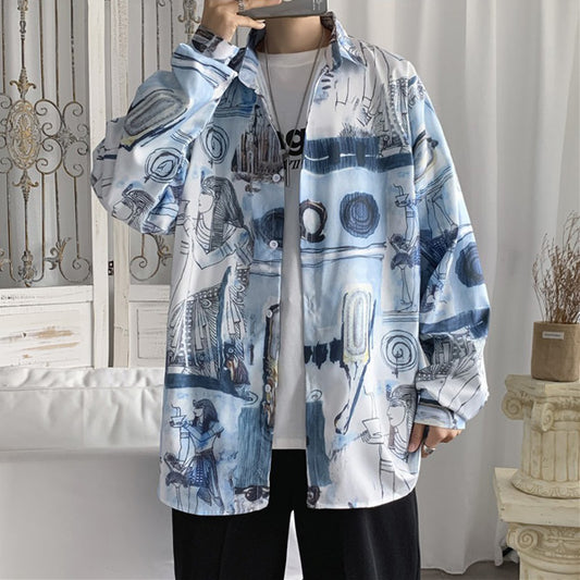 エジプトプリントシャツ