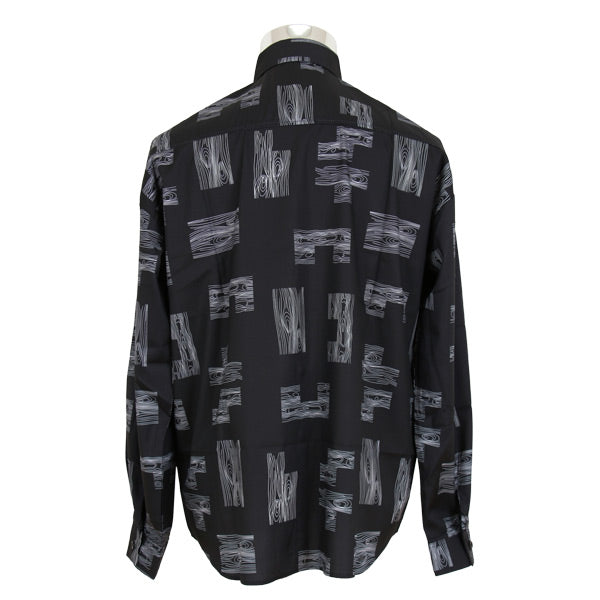 Wood pattern モノトーンシャツ