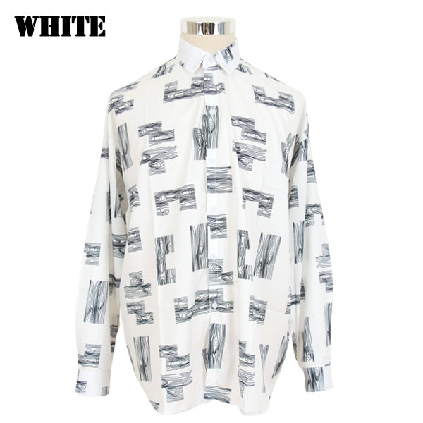 Wood pattern モノトーンシャツ