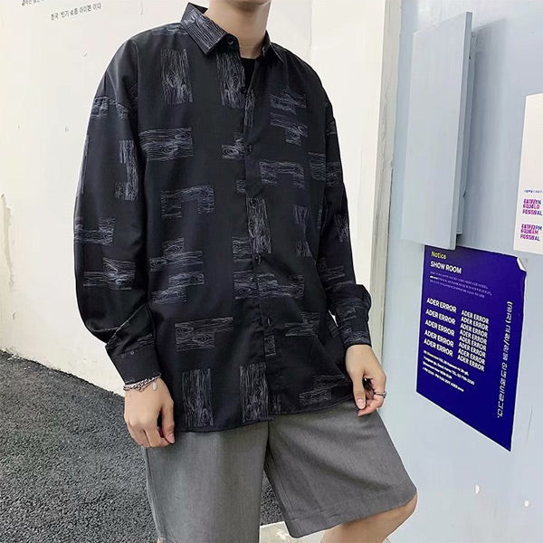 Wood pattern モノトーンシャツ