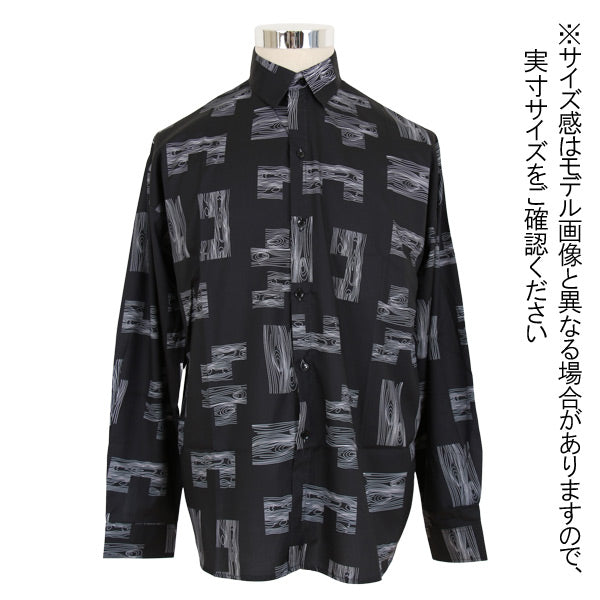 Wood pattern モノトーンシャツ