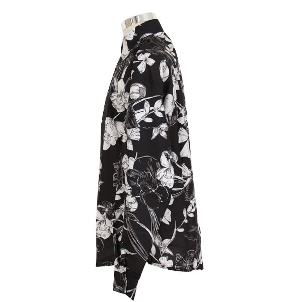 ダークボタニカル柄シャツ