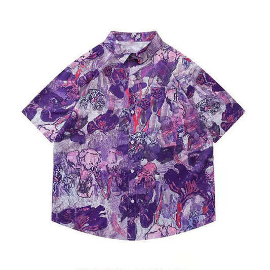 グロテスクなオイルペインティングシャツ