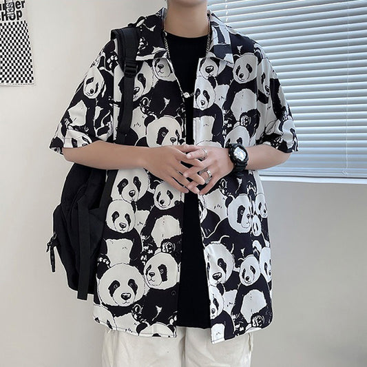 パンダパターンシャツ