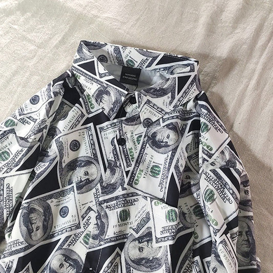アメリカンマネーパターンシャツ
