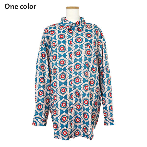 モザイクタイルフラワーシャツ