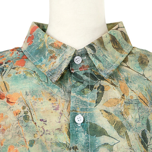 Beautiful green plant-print shirt