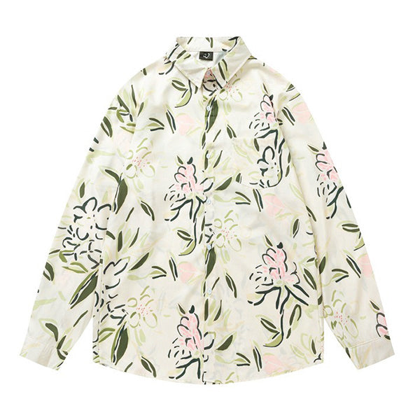 Painted botanical flower shirt