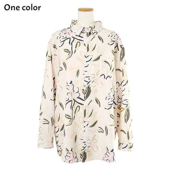 Painted botanical flower shirt