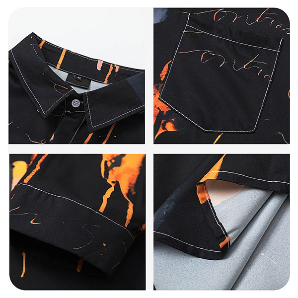 Volcano print shirt