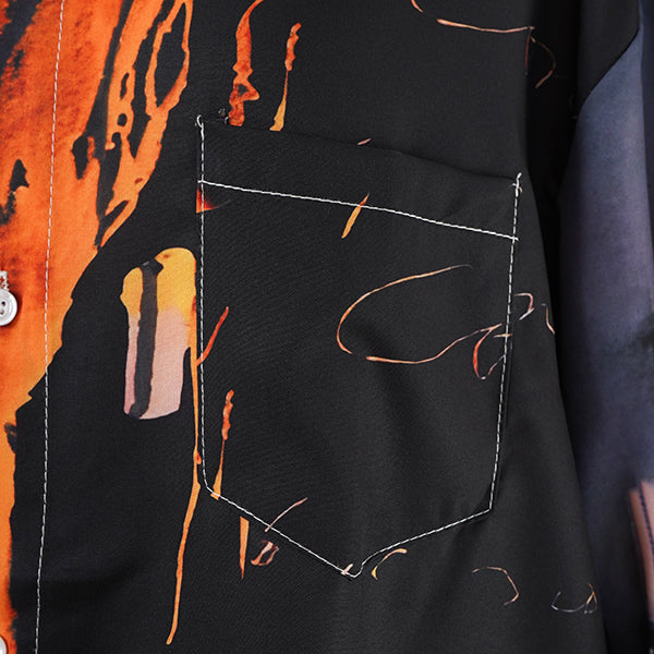 Volcano print shirt