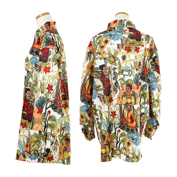 Tropical plant print shirt