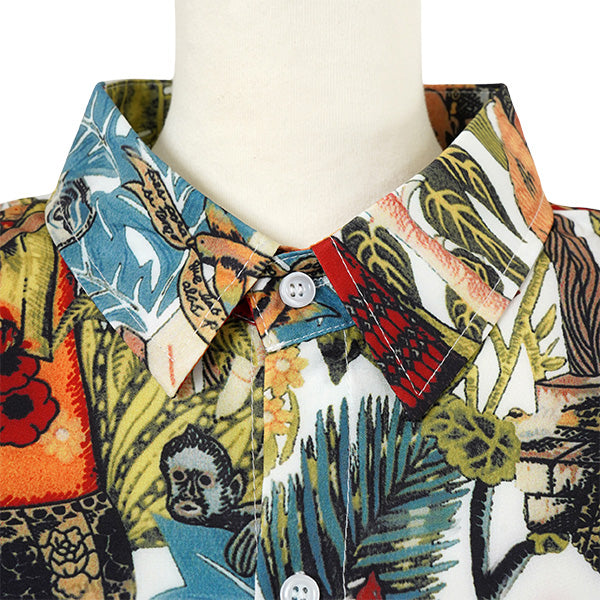 Tropical plant print shirt