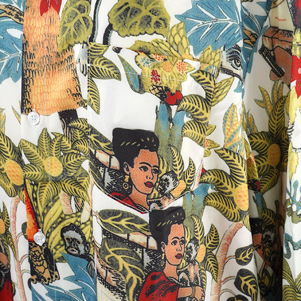 Tropical plant print shirt
