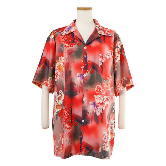 Dark oriental flower shirt