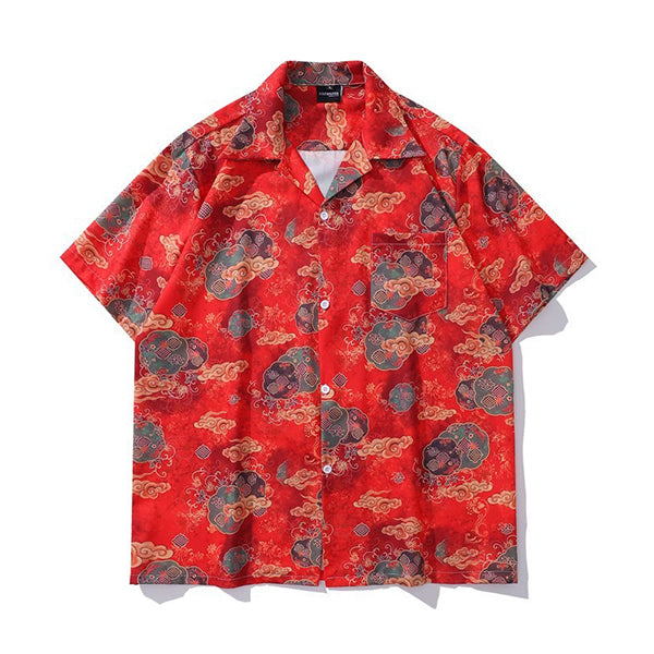 Spiral Cloud and Flower Shirt
