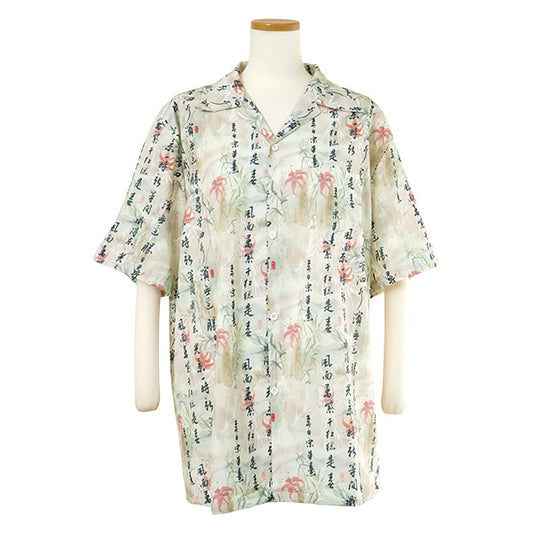 Spider lilies and lettering shirt