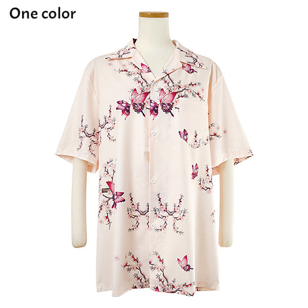 Pink butterfly and flower shirt