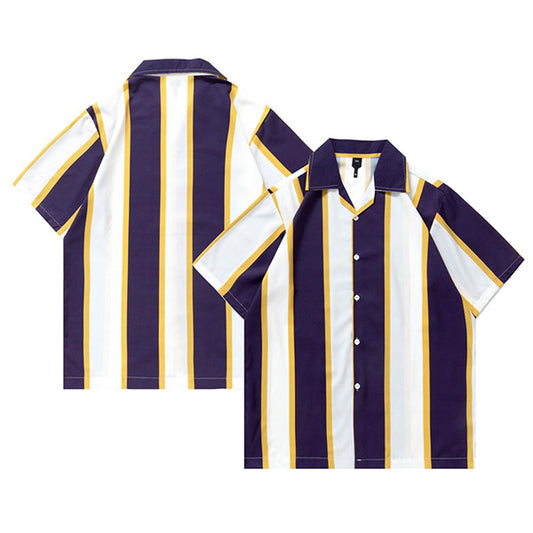 Retro sporty striped shirt