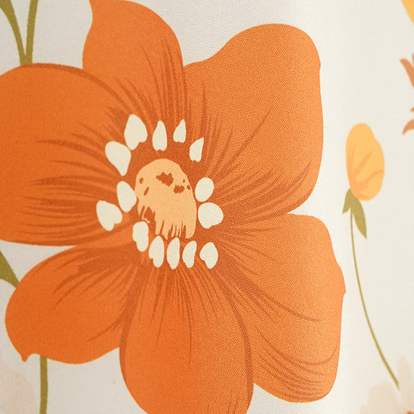 Orange retro flowers