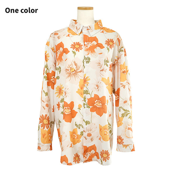 Orange retro flowers