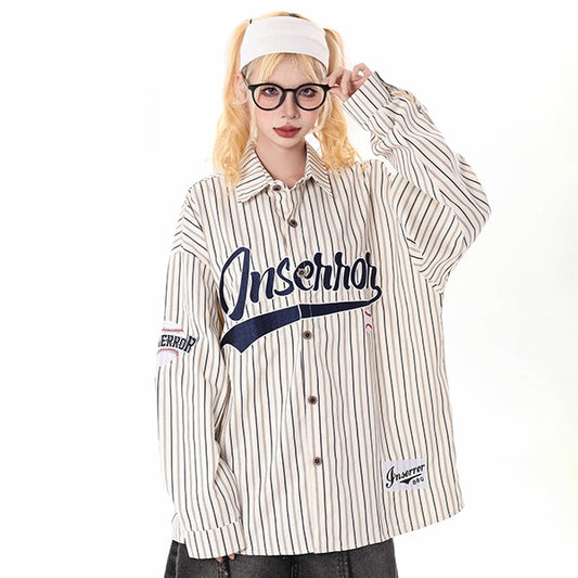 Baseball embroidered stripes