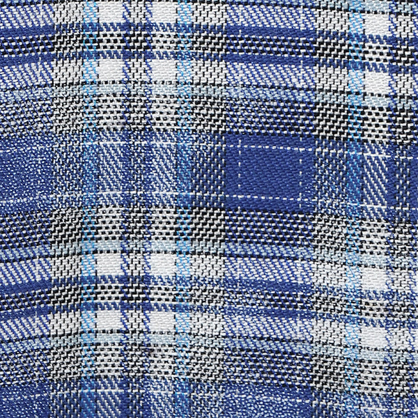 Embroidery and blue check