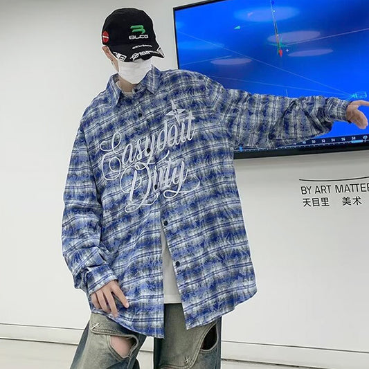 Embroidery and blue check