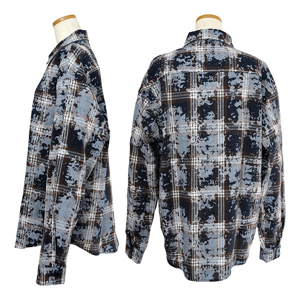 Check and tie-dye bleach