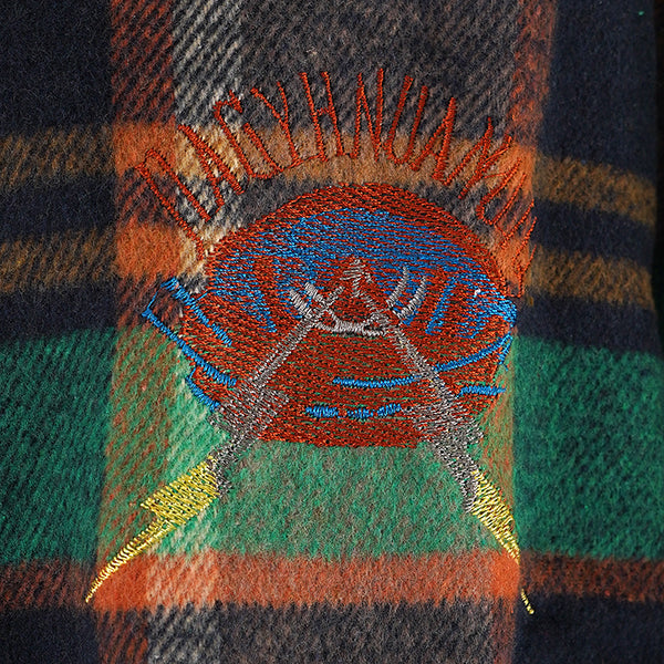 Embroidered patch, brushed check
