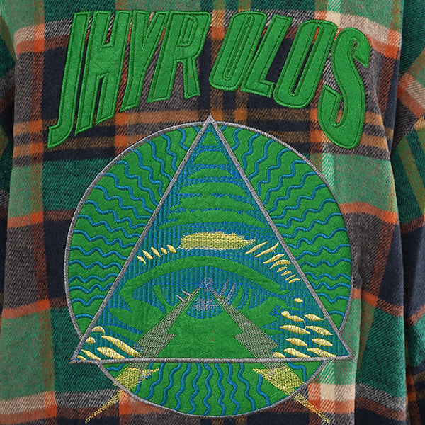 Embroidered patch, brushed check