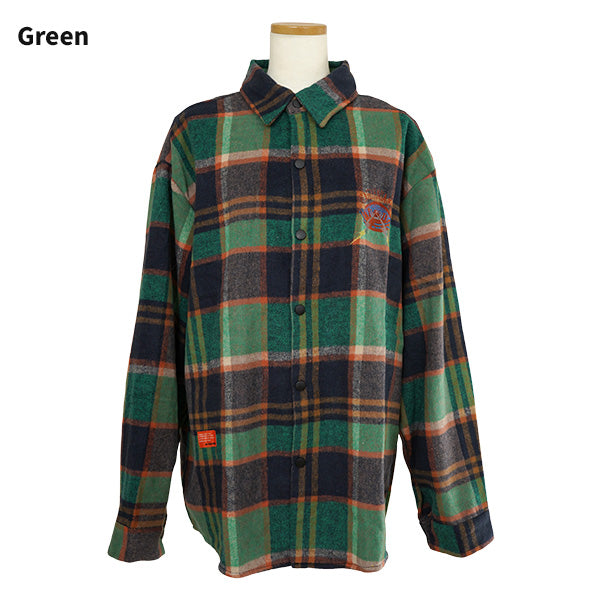 Embroidered patch, brushed check