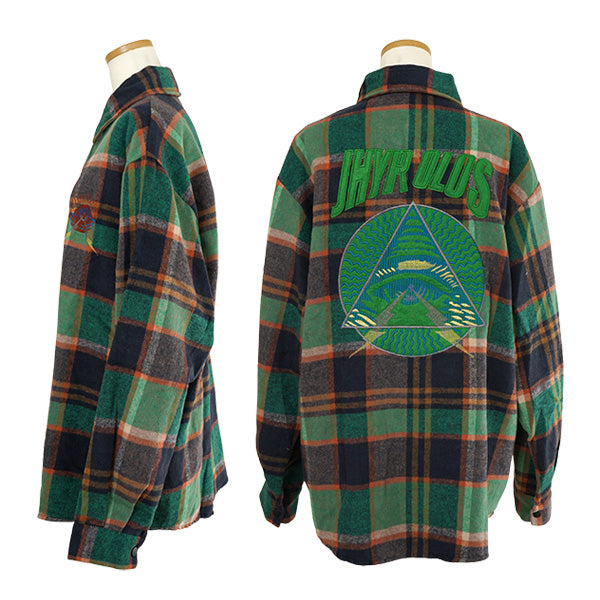 Embroidered patch, brushed check