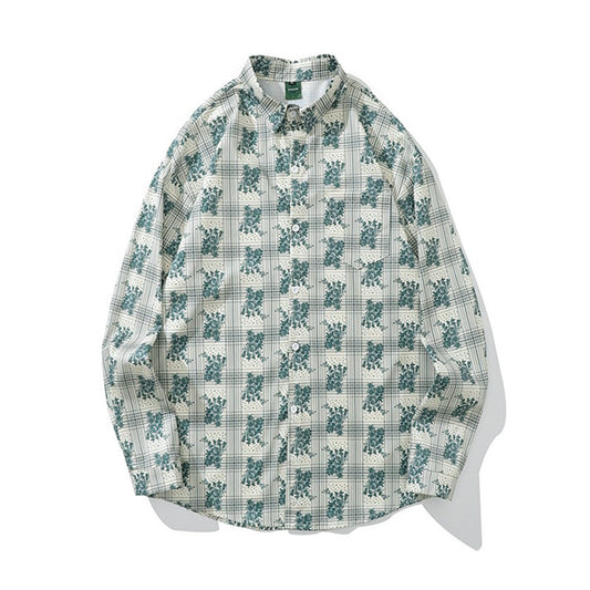 Check and floral retro