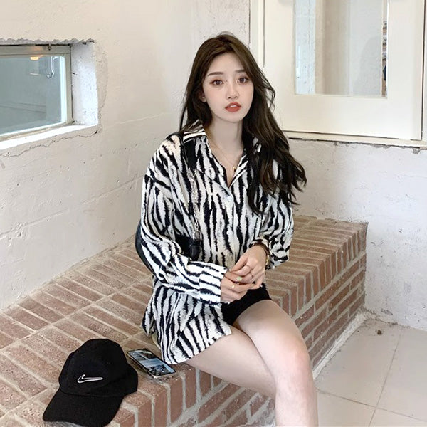 Faded zebra print