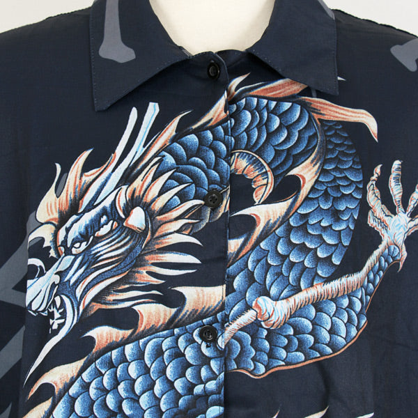 ドラゴンプリント半袖シャツ
