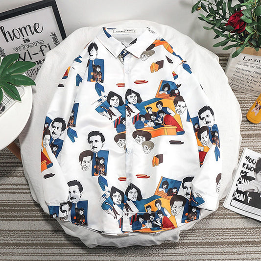 ファニーイラストプリントシャツ