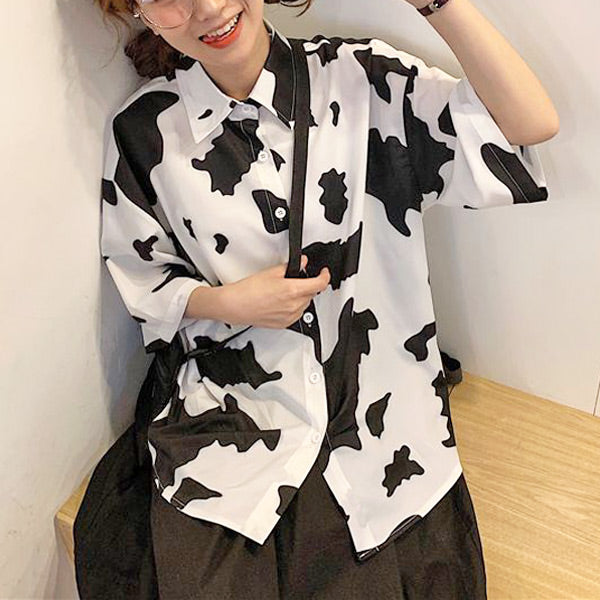 カウプリント ビッグ半袖シャツ