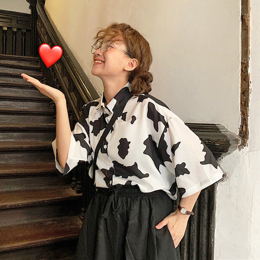 カウプリント ビッグ半袖シャツ