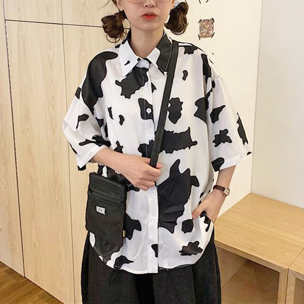 カウプリント ビッグ半袖シャツ