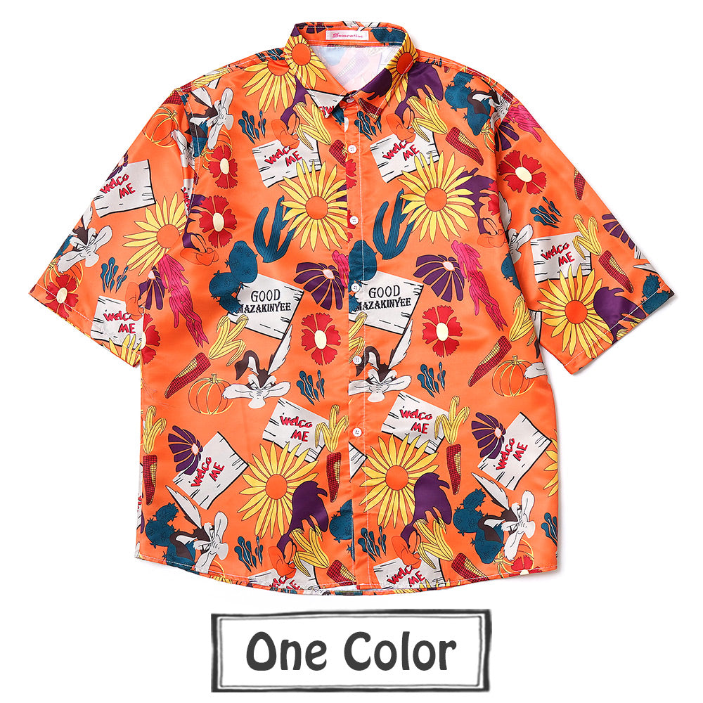 夏の日差しに負けないサンフラワービッグ半袖シャツ
