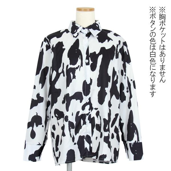 COW柄ビッグシルエット長袖シャツ