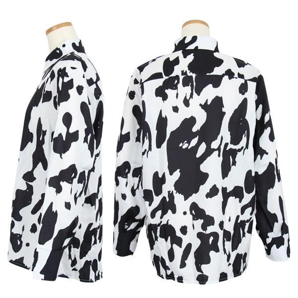 COW柄ビッグシルエット長袖シャツ