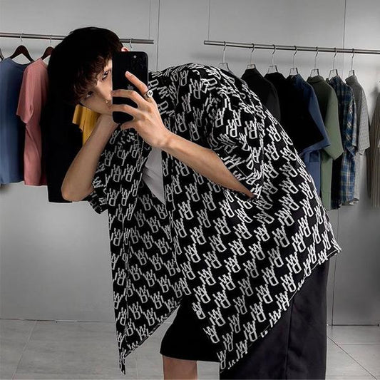 WD総フォントプリント 半袖シャツ