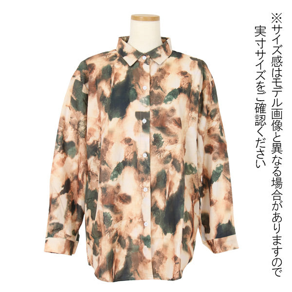タイダイ柄オーバーサイズ長袖シャツ