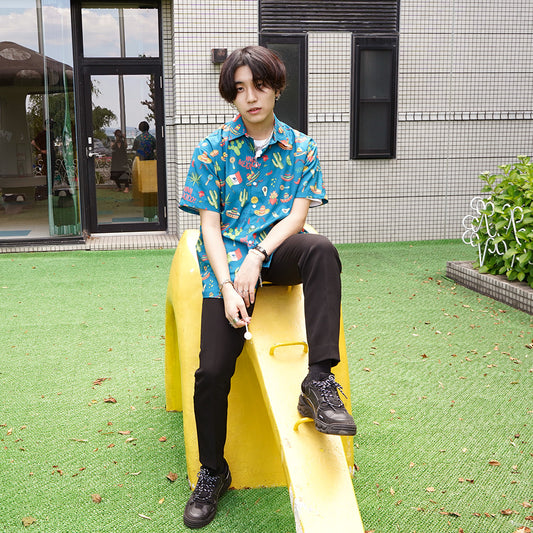 ビバメキシコデザインの半袖シャツ